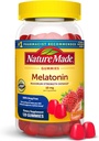 Nature Mélatonine 10 mg par portion Gummies, Gummies de sommeil pour adultes Dosage maximal, 100% sans médicament aide au sommeil, 120 Compte, 60 jours d'approvisionnement