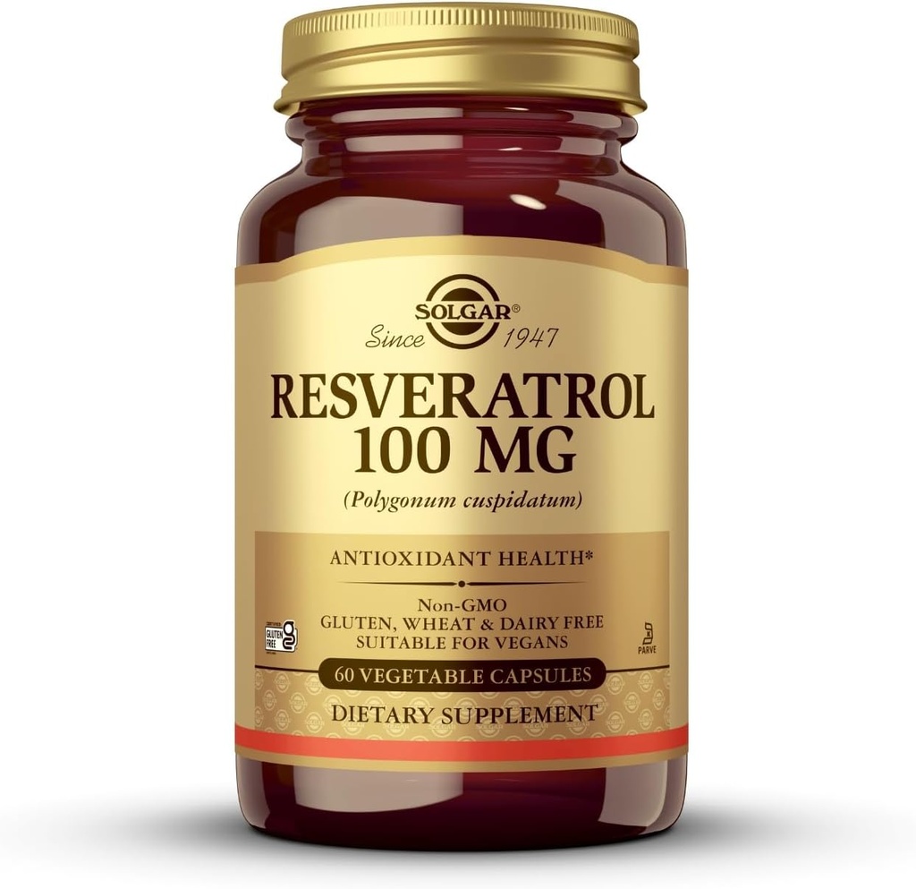 Solgar - Resveratrol 100 mg, 60 Vegetable Capsules