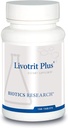 Recherche en biotique Livotrit Plus Livor Cleanse and Detox Support Supplément Mélange naturel non OGM à base de plantes avec chardon 180 comprimés