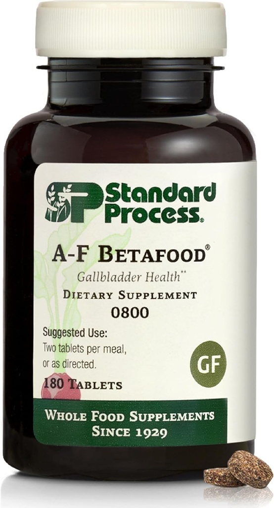Processus standard A-F Betafood Gallbladder Supplément alimentaire santé - sans gluten, non laitiers, et non-soy - fonction Gallbladder et soins du foie - 360 Comprimés