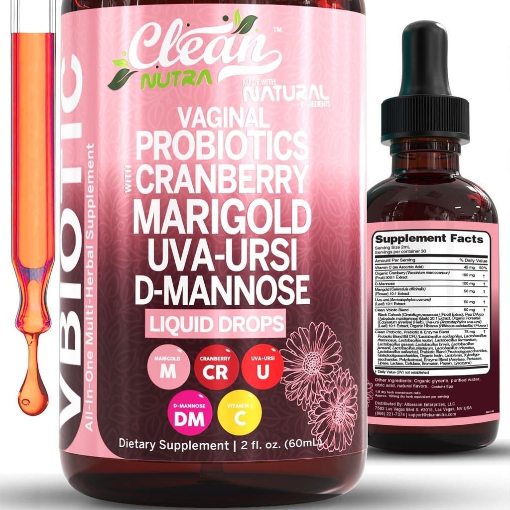 Nettoyer les nutraceutiques Vbiotic Vaginal Probiotic pour les femmes gouttes liquides
