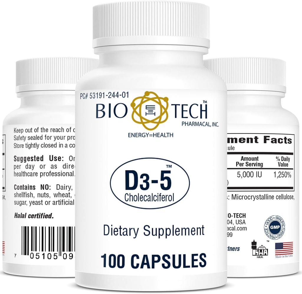 Bio Tech Vitamin D Capsule 53191024401 1 Bottle, 100 per Bottle