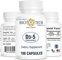 Bio Tech Vitamine D Capsule 53191024401 1 bouteille, 100 par bouteille