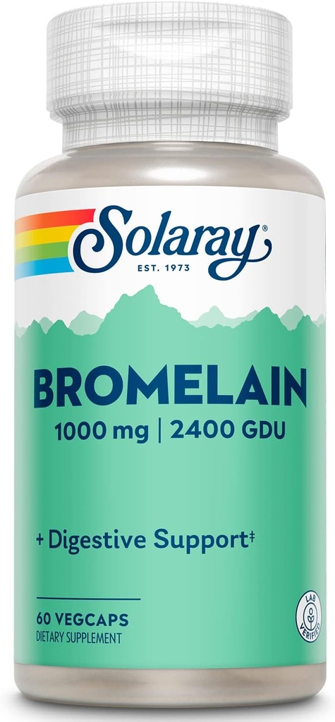 SOLARAY Bromelain Supplément, 1000mg