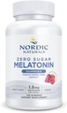 Nordic Naturals Zéro sucre Mélatonine Gommies, framboise - 120 Gommies - 1,5 mg Mélatonine - Grand goût - Sommeil reposant, soutien antioxydant - Non-OGM, végétalien - 120 portions