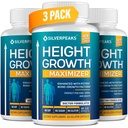 SILVERPEAKS Capsules de croissance à cultiver Taller - Maximiser la croissance en hauteur avec du calcium pour la force osseuse - Fabriqué aux États-Unis - Natural Get complément Taller - Sans Hormone de croissance - Pack de 3