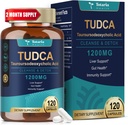 Totaria TUDCA Supplément 1200mg (acide Tauroursodeoxycholique), 120 Capsules, Ultra Strength TUDCA Bile Salts Suppléments hépatiques, pur Tudca pour la réparation du foie et de la vésicule, Gut Health