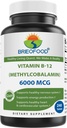 Brieofood Vitamine B-12 (méthycoballamine) 6000 mcg- 240 Comprimés. Non OGM et sans gluten
