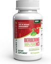 Science de la nature Berberine HCL avec thé vert phytosome pour la gestion du poids, 100% pur Clinical Grade Berberine HCL pour une meilleure absorption - aide le métabolisme, garde plein pour plus de 60 capsules