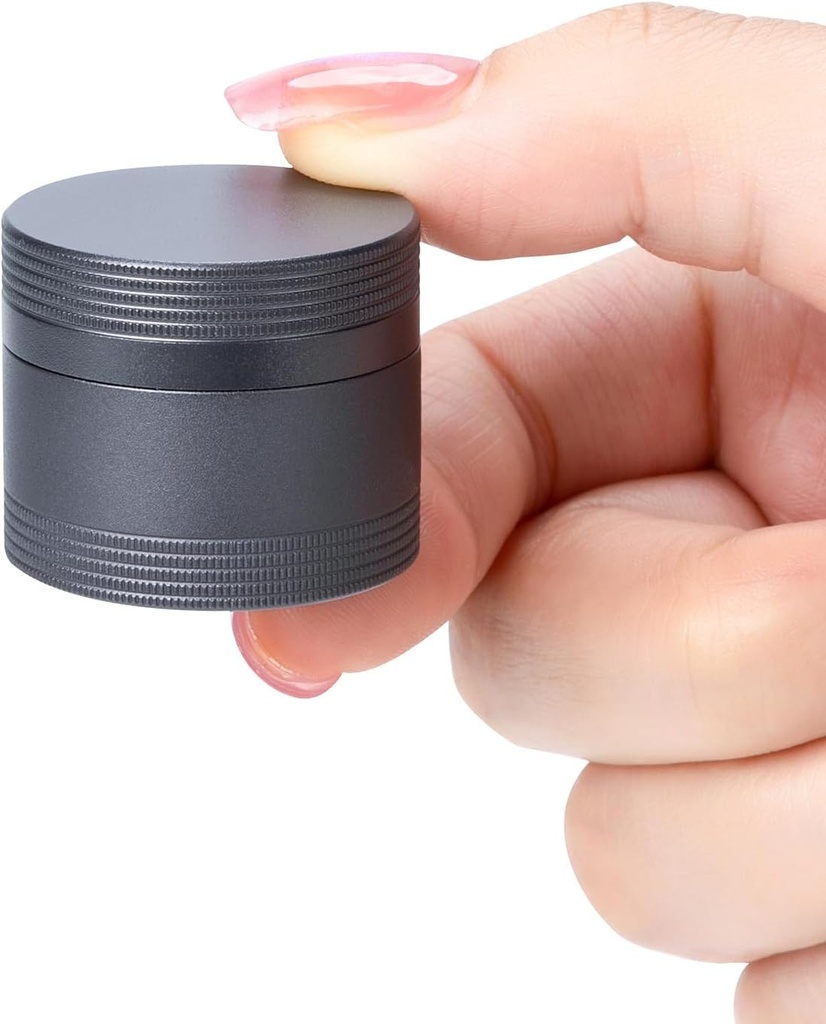 Petite boîte à pilules en métal - Pilule imperméable Conteneur d'alliage d'aluminium simple ronde Organisateur Multitool EDC tous les jours pour la vitamine, huile de poisson Gris