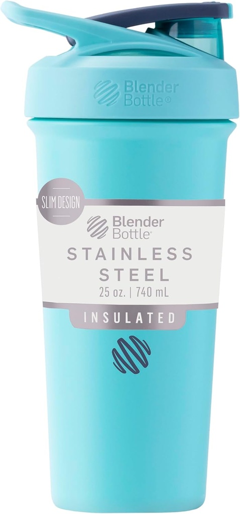 BlenderBottle Strada Sleek - Acier inoxydable - 25 oz. - Mousse de mer