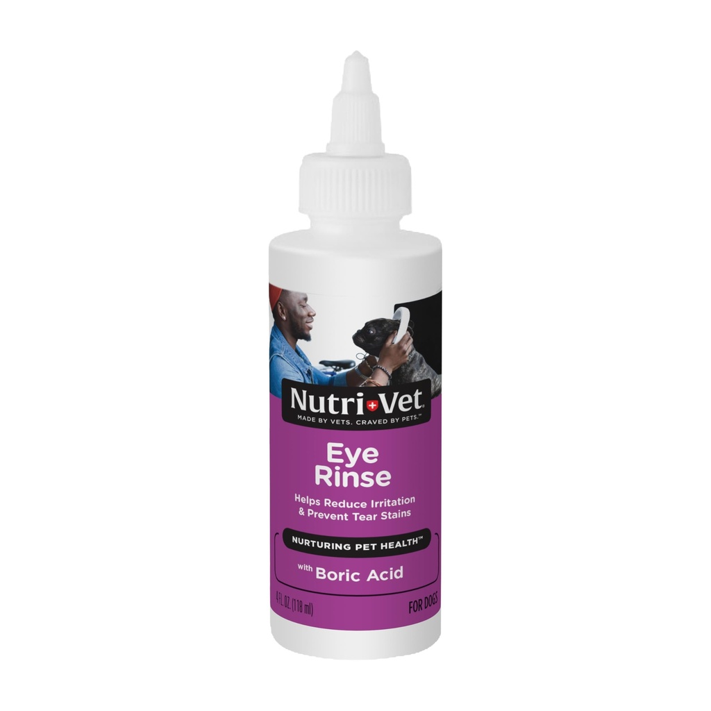 Rincer les yeux Nutri-Vet pour chiens, enlever les taches de chien, laver les yeux, soulager l'allergie pour les chiots, les fournitures pour chiots, la formule de sécurité pour animaux de compagnie, le véticule formulé, prévient les infections, 4oz