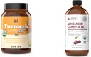 Produits naturels complets Turmeric 100 Capsules & Uric Acid Complet 16oz