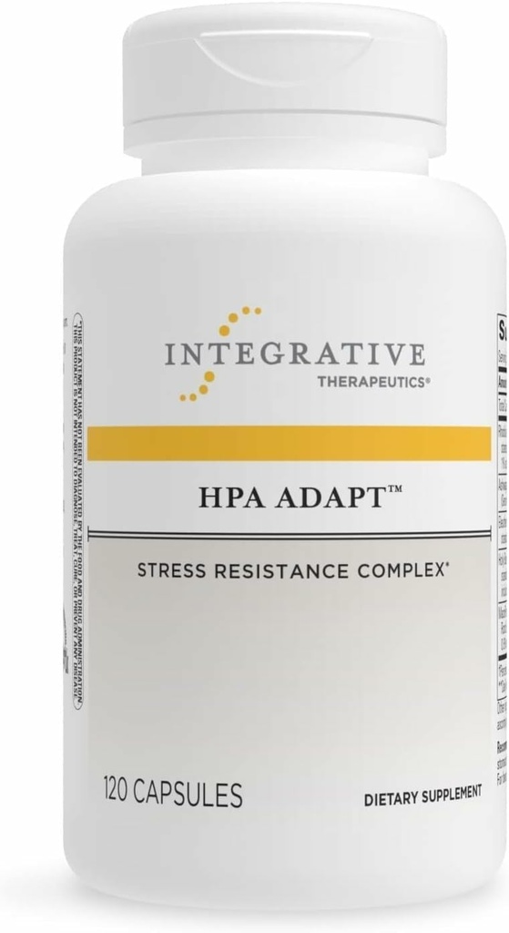 Thérapeutique intégrative HPA Adapt - Supplément adaptogène pour le stress* - Comprend Ashwagandha, Rhodiola et autres plantes adaptogènes* - Vegan, sans produits laitiers et sans gluten - 120 capsules