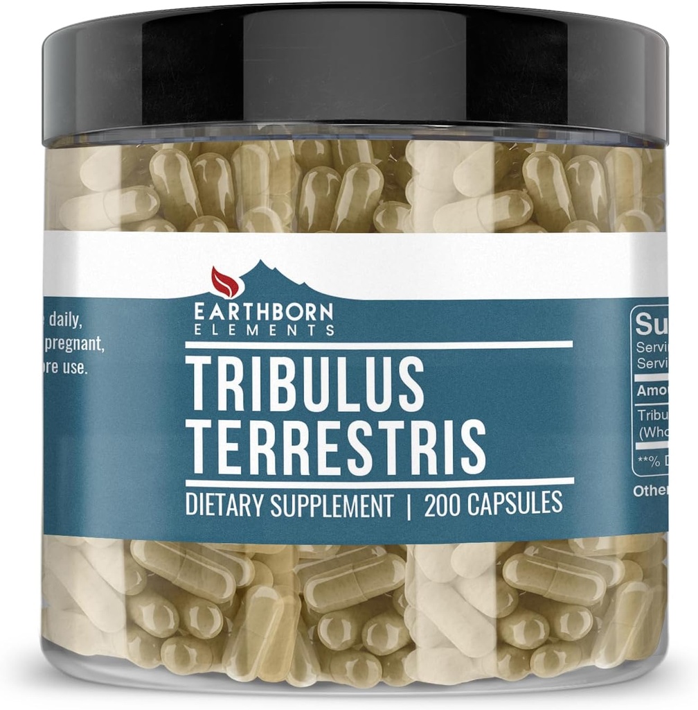 Éléments terriens Tribulus Terrestris 200 capsules, pures et non diluées, sans additifs