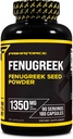 Primaforce Fenugreek Capsules de graines (180 capsules / 1350mg par portion, 2 portions de capsules) - Supplément à base de plantes Premium pour les hommes et les femmes, Supplément sans gluten sans OGM
