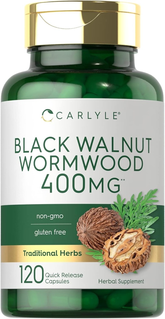 Carlyle Black Walnut Wormwood (120 capsules) Complexe à base de plantes non-OGM, sans gluten