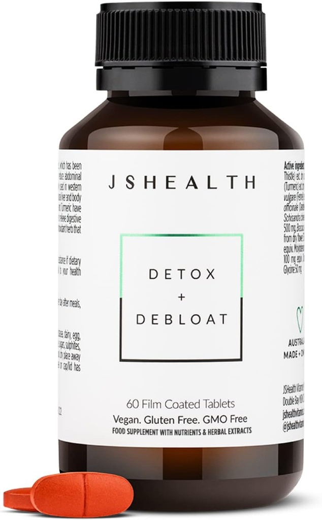 JSHealth Vitamines Signature Bundle, Cheveux + Énergie, Detox + Debloat, et la peau + Suppléments de digestion