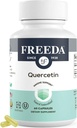 FREEDA Quercetin 500mg - Supplément Quercetin pur pour l'histamine et l'immuno-support, la santé cardiaque et les antioxydants - Supplément santé végétalien sans gluten pour adultes certifié Kosher (60 capsules)