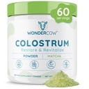 WONDERCOW Supplément Colostrum poudre pour la santé de Gut, le soutien immunitaire, la récupération musculaire et le bien-être
