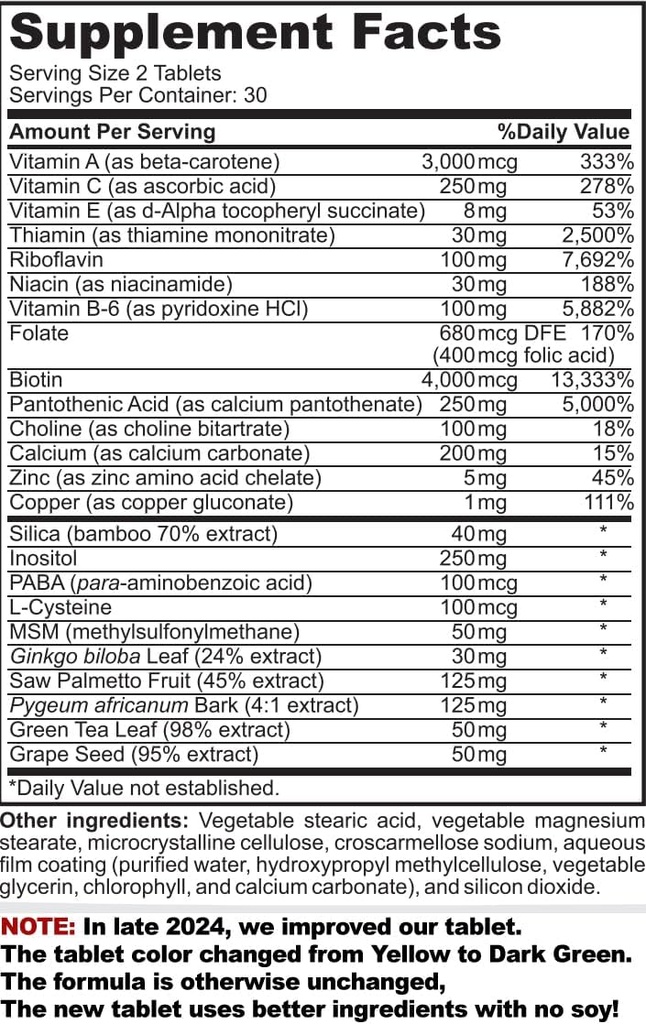 DasGro formule de croissance des cheveux, naturel DHT bloqueur, arrête la perte des cheveux, minceur, Balding, favorise la repousse des cheveux chez les hommes et les femmes, 30 jours d'approvisionnement