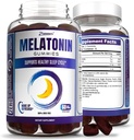 Zammex Melatonin Gummies 5mg=60 Count=60 Supplément de sommeil pour adulte=Drug Free Sleep Aid Gummy=" Natural Berry Flavor=" Vegan, non-OGM, sans gluten