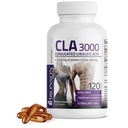 Bronson CLA 3000 Extra High Potency Supports Healthy Weight Management Masse musculaire maigre Acid linoléique conjugué non stimulant 120 Softgels