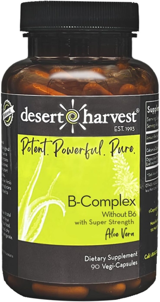 Désert Harvest B-Complex - Sans B6, 90 Capsules