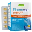 Igennus Pharmepa Complete EPA 668mg & DHA 334mg Omega-3 Acides gras 1000mg, IFOS certifié, forme rTG, huile de poisson de haute puissance plus Omega-6 et 9 de GLA Huile de Primrose du soir, Saveur de citron, 60 Softgels