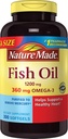 Nature faite 1200mg d'huile de poisson, 2400 par service, 360mg d'oméga-3, 300 Softgels, 300 Nombre (paquet de 1)