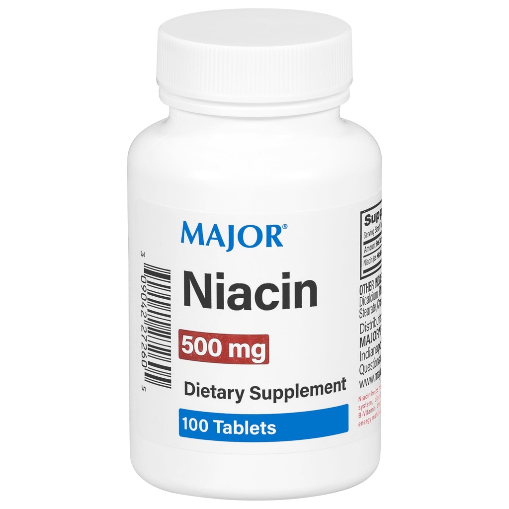 Major Niacine 500mg - Supplément diététique - 100 comprimés