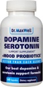 Suppléments de sérotonine et de dopamine avec l'humeur probiotique, soutien de 5 en1 pour (1) Dopamine (2) Sérotonine (3) Mood (4) Relaxation (5) Focus & Cerveau, 60 Capsules