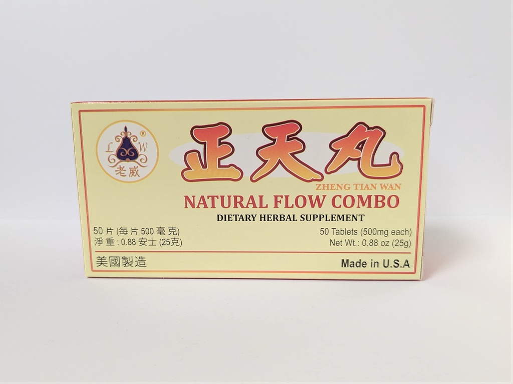 Zheng Tian Wan complément à base de plantes aide pour les migraines et les maux de tête prémenstruels 500mg 50 comprimés fabriqués aux États-Unis par Lao Wei