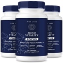 Rize labs Mind Vitality Focus Cerveau Supplément, Mind Vitality pour stimuler la concentration et la concentration et éviter la fatigue du milieu de l'après-midi, Mind Vitality Advanced Formula Reviews (180 Capsules) (Pack of 3)