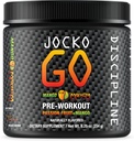 Poudre de pré-entraînement Jocko Carburant avec L-Citrulline, Nootropic & Caféine pour Endurance & Stamina - Keto, Mélange de sucre faible pour la course à distance, Cyclisme, Jiu Jitsu - 30 portions (Mango)