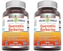 Formules étonnantes Quercetin Berberine : 250 mg Berberine et 250 mg Quercetin : Supplément de capsules veggies : non-OGM : sans gluten Fabriqué aux États-Unis (90) 2 Pack