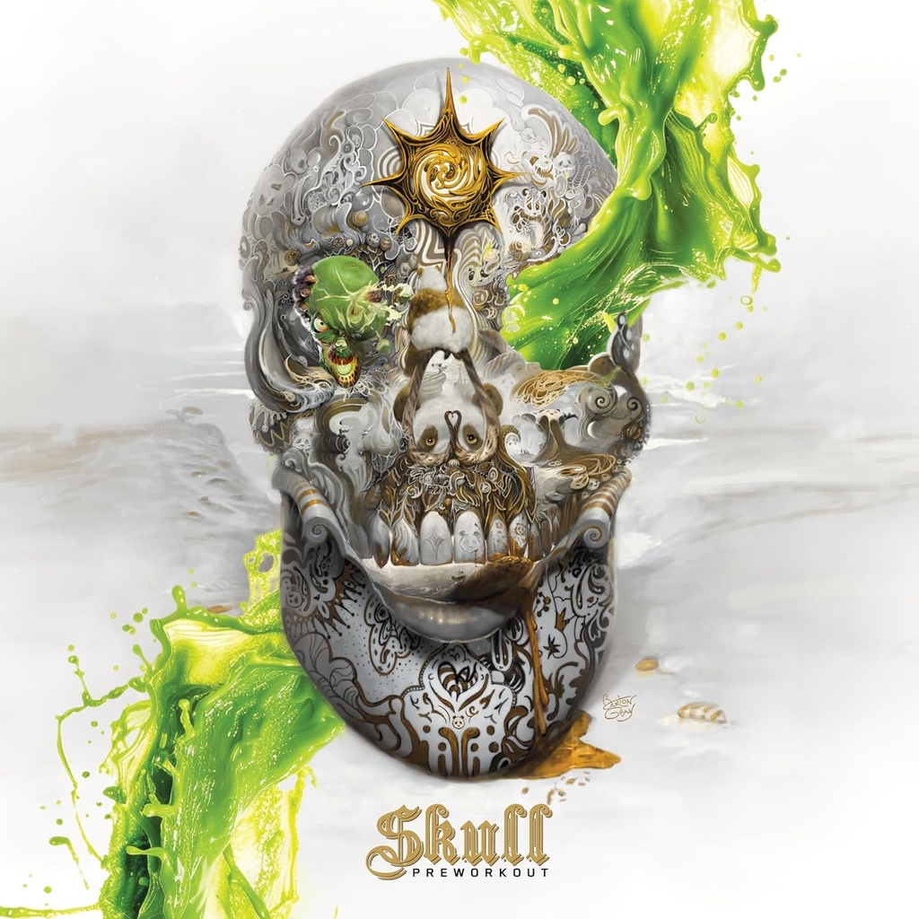 Underground Bio Labs/Panda Supps Crâne Nootropic Pre Workout,3 Sources de caféine pour Tunnel Vision Focus, Pompes massives, Énergie Non Parallée (40 Scoops) (Crânien Smash) (Lemon Lime Rafraîchir)