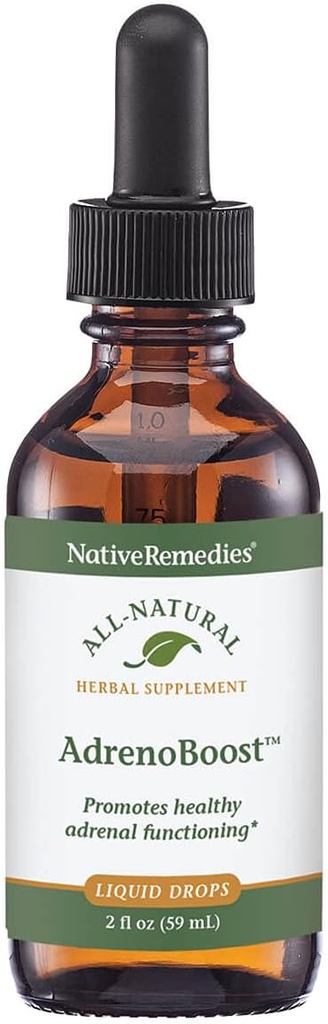 Native Remedies AdrenoBoost - All Natural Herbal Supplement for Adrenal Support, 2 Fl oz.