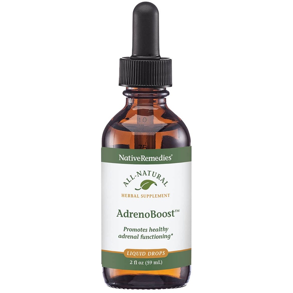 Remèdes autochtones AdrenoBoost - Tous les suppléments naturels à base de plantes pour le soutien adrénal, 2 Fl oz.