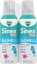 VICKS Sinex Baby Saline Nasal Spray, sans drogue doux Nasal Mist, efface instantanément tous les jours Stuffy Petits nez, apaise et hydrate, sans danger pour l'usage quotidien, doux pour tous les âges, 5 OZ x 2