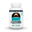 Source Naturals L-Glutamine, acide amino de forme libre qui soutient l'énergie métabolique*, 500mg - 100 comprimés