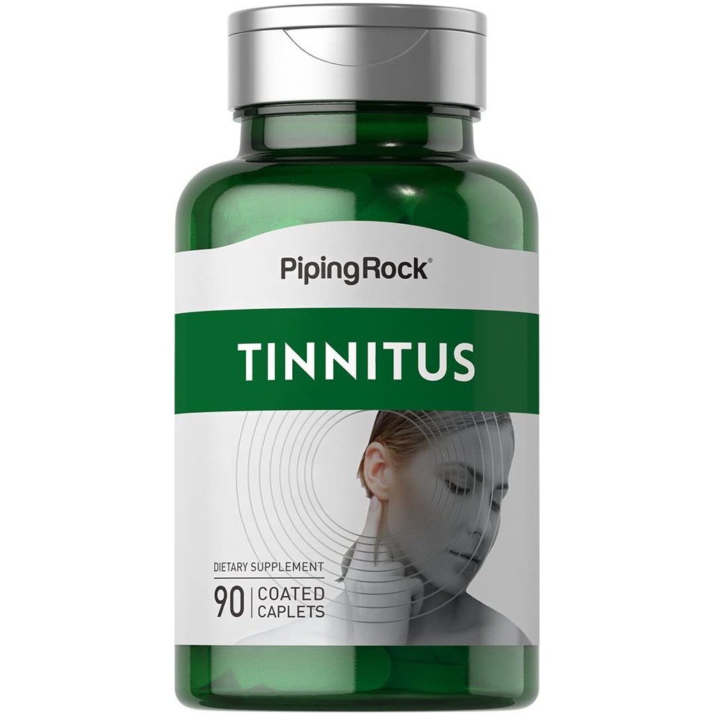 Piping Rock Tinnitus Supplement | 90 Caplets | Complex for Women and Men | Vegetarian, Non-GMO, Gluten Free