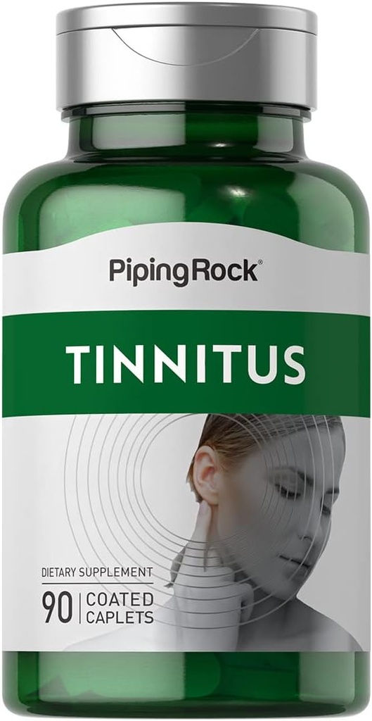 Piping Rock Tinnitus Supplement | 90 Caplets | Vegetarian, Non-GMO, Gluten Free