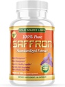 Supplément d'extrait de safran - 88,25 mg Capsules avec extrait de safran standardisé ,3% poudre de safran pur, 60 pilules végétariennes de force maximale - supplément d'appétit et d'œil premium