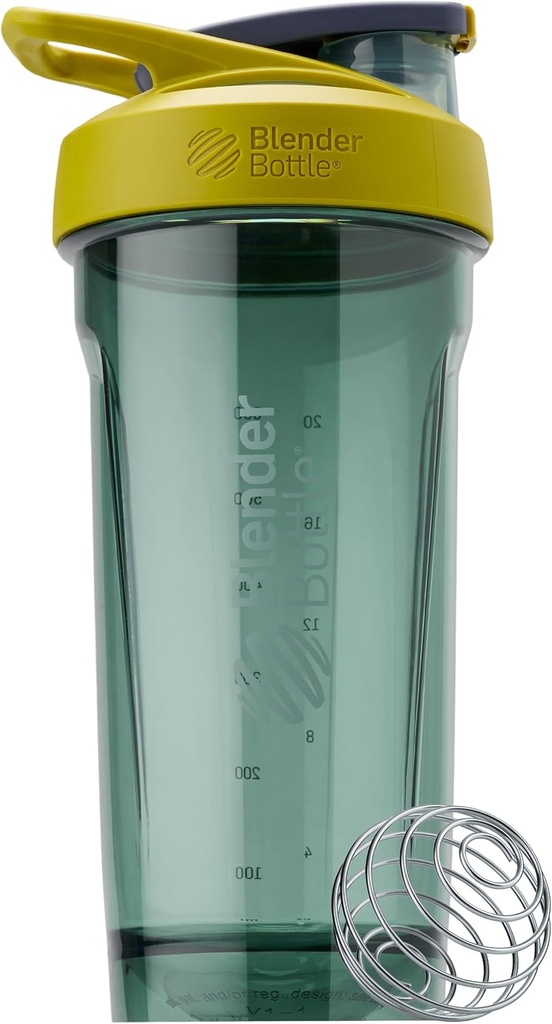 BlenderBouteille de Shaker Sport avec fouet à fils, 28-Ounce, jaune – Serrures de protéines et hydratation pour les athlètes et les passionnés de fitness, mélange facile, durable et léger, couvercle verrouillable
