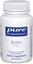 Pure Encapsulations Biotin 8 mg - B Vitamin Supplement to Aid Stress Relief, Hair, Skin & Nail Strengthening, Metabolism, Carbohydrate Support & Nervous System* - with Premium Biotin - 120 Capsules