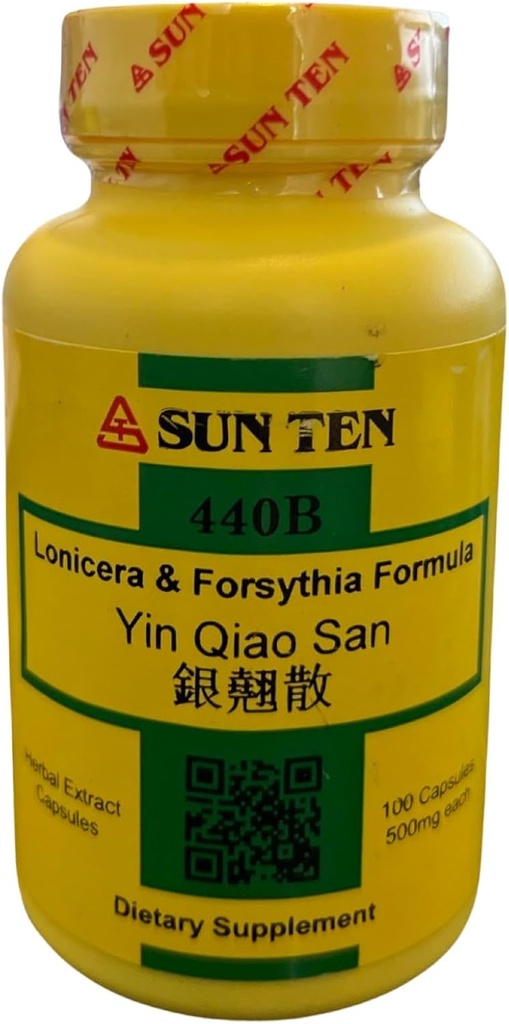 Sun Ten - Lonicera et Forsythia Formula Capsules/Yin Qiao San/- 100 Capsules