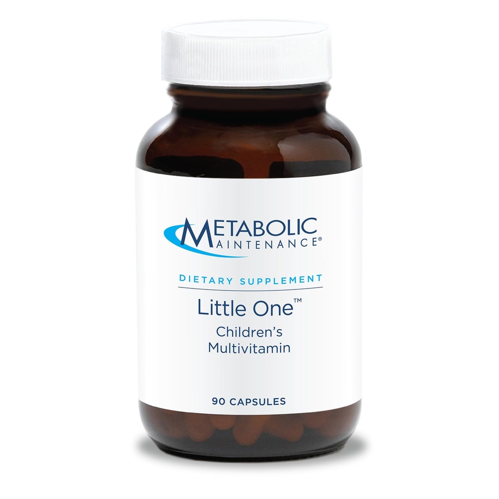 Entretien métabolique Little One - Multivitamine pour enfants avec fer, enfants de 6 à 12 ans - Vitamines B actives, minéraux + vitamine D pour la santé immunitaire + osseuse (90 capsules de petite taille)
