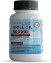 Huile de krill rouge premium de Rawleigh : 60 softgels non OGM, 1000mg d'huile d'Euphasia Superba par jour, riche en choline, Phospholipides, Astaxanthine, EPA & DHA Oméga-3 Acides gras, pour le cœur, les articulations, la santé du cerveau