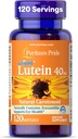 Puritan's Pride Premium LutigoldTM Lutein Caroténoïde 40mg avec Zeaxanthin pour les hommes et les femmes, complément alimentaire pour le soutien de la santé oculaire, 8 mois d'approvisionnement, 120 Softgels faciles à avaler